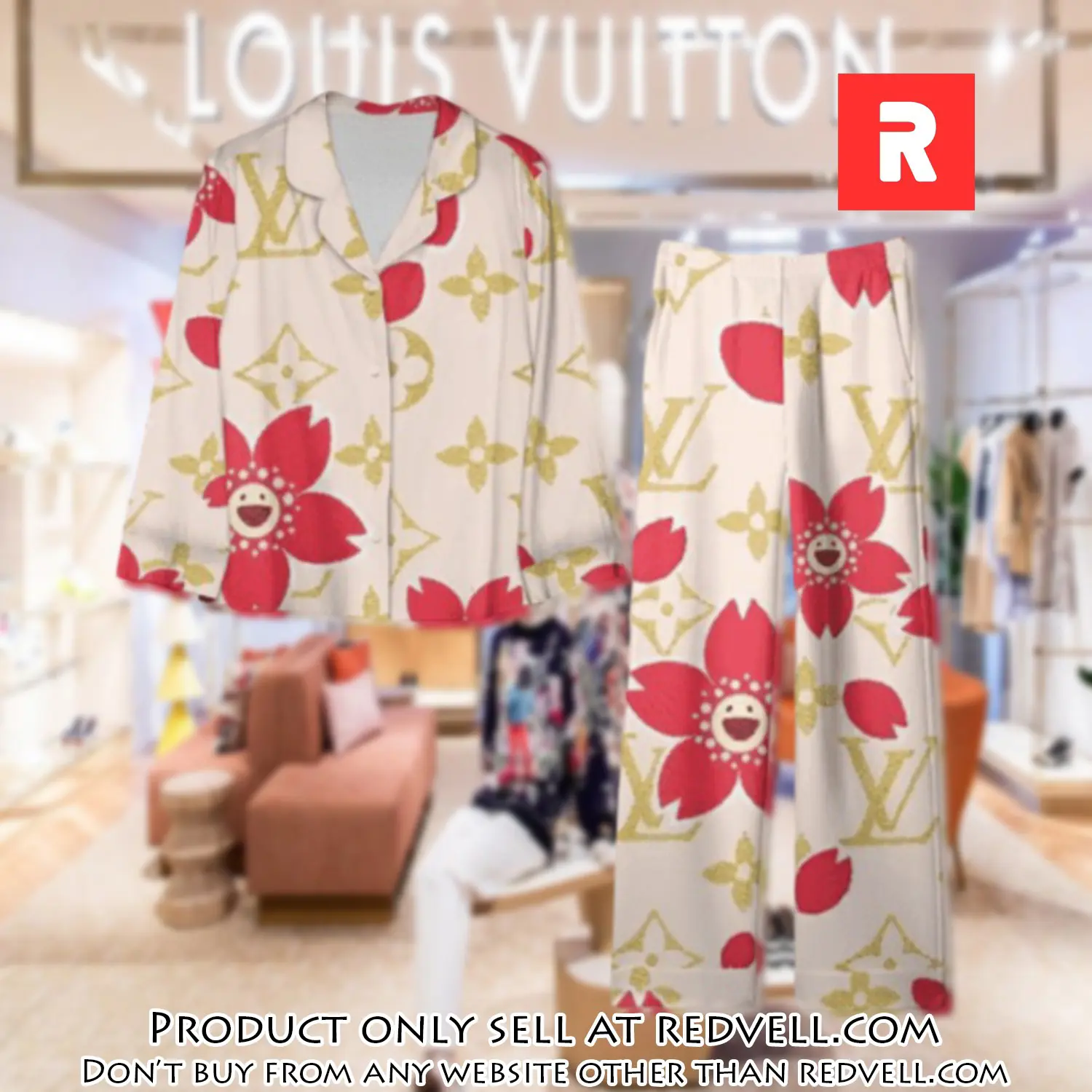 Trending luxury lv satin pajama set pjs1091 rv5535648